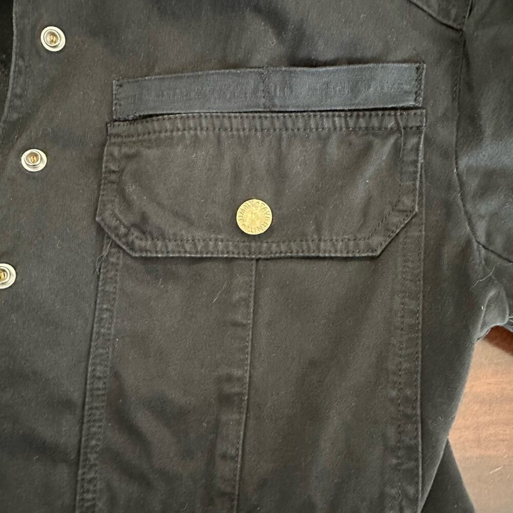 Made in Italy Jimmy Taverniti Vintage Y2K Black Military Cotton Jacket small - Picture 7 of 9